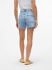 Vero Moda Bermuda Jeansshorts mit ausgefranstem Saum in Hellblau