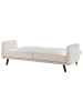 Beliani 3-Sitzer Sofa SENJA in Beige/Gold/Braun - (W) 198 x (H) 87 x (L) 95 cm