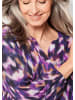 GOLDNER Bluse in lila / gemustert