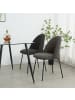 home24 Polsterstuhl LIMAYA 2er-Set in Grau