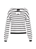 DreiMaster Women Pullover in black white stripe