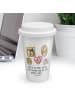 Mr. & Mrs. Panda To Go Becher Igel Familie mit Spruch in Weiß