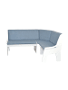 möbel-direkt 4tlg. Eckbankgruppe 125x165 cm Schenkelmaß in weiß/blau