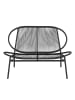 SONGMICS Gartenbank Feliks in Schwarz - (B)138.5 x (H)79 x (T)70 cm