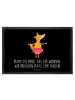 Mr. & Mrs. Panda Schmutzmatte Fuchs Ballerina mit Spruch in Schwarz
