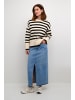 Kaffe Strickpullover KAmarie Loose fit in Ant. white/Black Stripe
