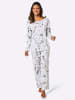 WITT WEIDEN Schlafanzug in weiß-schwarz-bedruckt