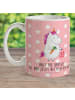 Mr. & Mrs. Panda Tasse Einhorn Gemüse mit Spruch in Rot Pastell