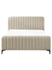 Beliani Doppelbett LUNAN in Beige/Schwarz - (W) 146 x (H) 101 x (L) 215 cm