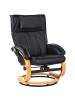 Beliani Massagestuhl MAJESTIC in Schwarz/Braun - (W) 68 x (H) 98 x (L) 82 cm