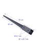 relaxdays 4 x Einschlaghülse in Anthrazit - (B)81 x (H)750 x (T)81 mm