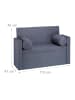 relaxdays Sitzbank in Dunkelgrau - (B)115 x (H)75 x (T)47 cm