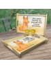 Mr. & Mrs. Panda Holz Tablett Lamakopf Genervt Design mit Spruch in Weiß