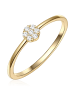 Glanzstücke München Ring aus Sterling Silber mit Zirkonia in gelbgold
