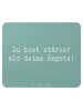 Mr. & Mrs. Panda Mouse Pad Spruch Angst überwinden mit Spruch in Meeresbrise