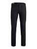 Jack & Jones Tim JJ 721 / Straight Fit Jeans Raw Button-Fly in Schwarz