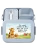 Mr. & Mrs. Panda Bento Box Kuh  Pommes Design mit Spruch in Blau Pastell