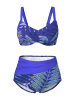 Ulla Popken Bikini in dunkles azurblau
