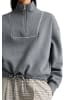 Marc O'Polo DENIM Half-Zip-Sweatshirt relaxed in Asphalt Melange