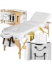 tectake 3 Zonen Massageliege  218 x 102 x 90 cm, weiß