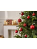 Beliani 60er-Set Weihnachtsbaumkugeln TYIN in Rot