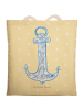 Mr. & Mrs. Panda Tote Bag Anker Blau ohne Spruch in Gelb Pastell