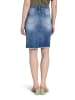 Betty Barclay Jeansrock mit Fransen in Light Blue Denim