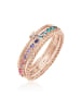 Elli Ring 925 Sterling Silber Ring Set in Rosegold