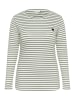 KAFFE curve Langarm-Shirt KClia Regular fit in Chalk/Sea Spray -Black Heart