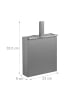relaxdays Ascheeimer in Silber - (B)23 x (H)35,5 x (T)9 cm