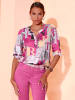 creation L Modal-Bluse in fuchsia-hellgrau-bedruckt