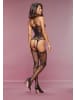 PETITE FLEUR GOLD Bodystocking in schwarz