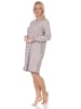 NORMANN Langarm Kuschel Interlock Nachthemd Tupfen Optik - 87666 in grau