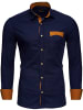 RESLAD Hemd Two-Tone in navy