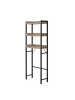 VASAGLE Toilettenregal Barnet in Hellbeige, Schwarz - (B)25 x (H)165 x (T)63 cm