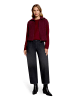 BETTY & CO Strickweste mit Reißverschluss in Fall Burgundy