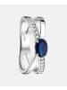 Diamant L'éternel Ring aus 375 Weißgold mit Saphir