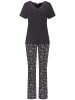 VIVANCE DREAMS Pyjama in schwarz/schwarz-geblümt