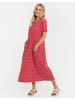 Threadbare Sommerkleid THB Danni Smock Midi Dress W/Pockets in rot