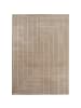 KADIMA DESIGN Kurzflorteppich Skandi 3D-Bögen Waschbar Wohnzimmer in Beige