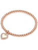Lulu & Jane Armband Herz aus Messing mit Zirkonia in roségold