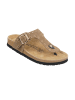 BIOSOFT Sandalen Zehentrenner Nieten in Braun