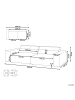 Beliani 3-tlg 2-Sitzer Sofa HELLNAR in Braun