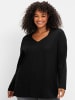 sheego Langarmshirt in schwarz