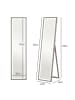 HOMCOM Ganzkörperspiegel-40L x 5B x 160H cm-Grau