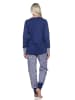 NORMANN Schlafanzug Bündchen Kuschel interlock - 81883 in marine