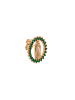 grassland Women Earrings in Rose Gold Green