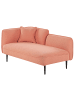 Beliani Chaiselongue CHEVANNES in Rosa/Schwarz - (W) 138 x (H) 74 x (L) 77 cm