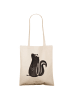 Mr. & Mrs. Panda Baumwolltasche Stinktier Sitzen ohne Spruch in Creme