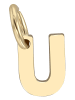 Adeliás Unisex Anhänger – Buchstabe N Buchstabenanhänger aus 375 Gold in gold